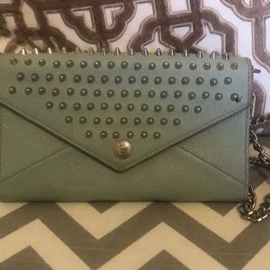 REBECCA MINKOFF studded wallet with chain